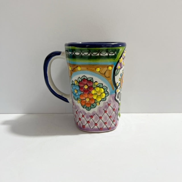 TAZA SEMI CUADRADA MULTICOLORES CALAVERA