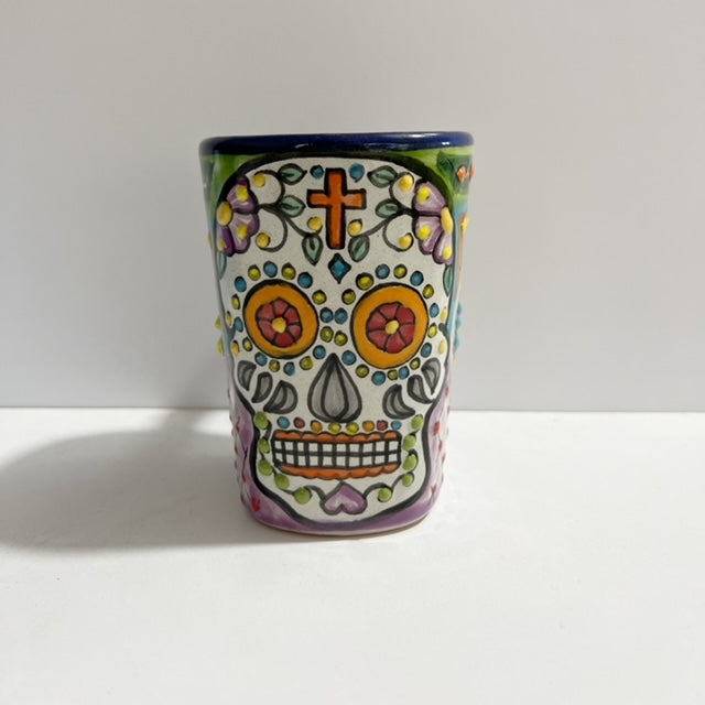 TAZA SEMI CUADRADA MULTICOLORES CALAVERA