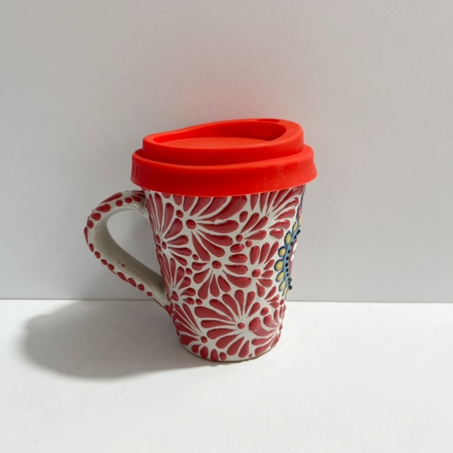 TERMO TAZA 10 CM SAGRADO CORAZON ROJO MIK