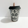 TERMO CUCHARA BLANCO CON NEGRO CALAVERA