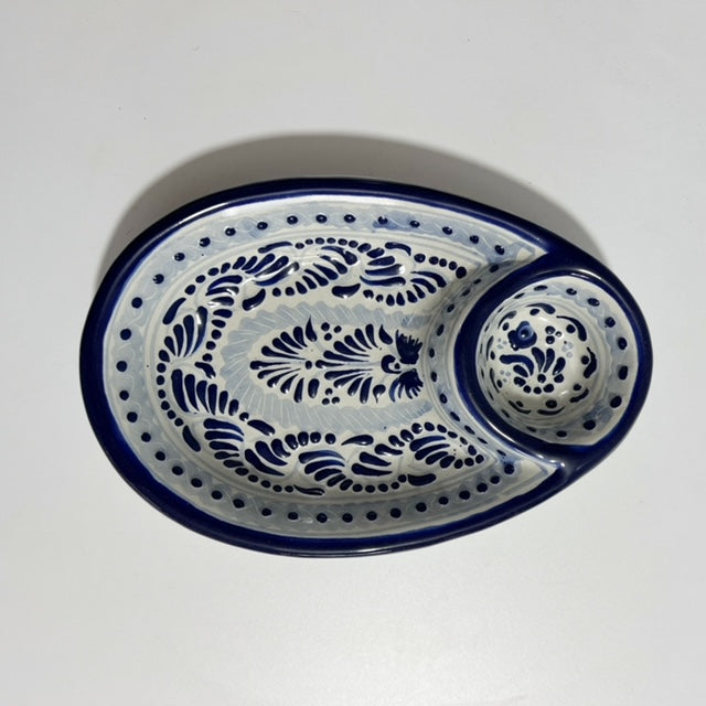 CHAROLA OVALADA MEDIANA AZUL CENEFA