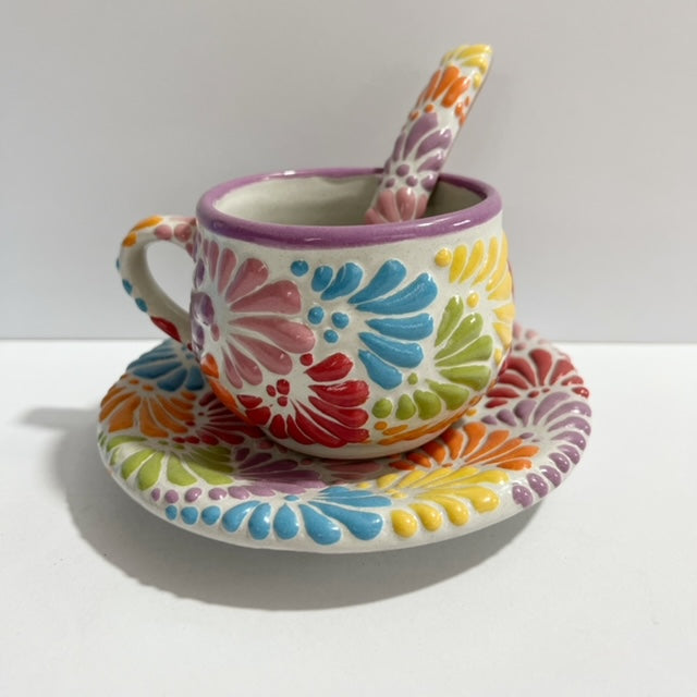 SET 3 PIEZAS TAZA CHOCOLATERA MEDIANA