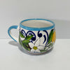 TAZA CHOCOLATERA MEDIANA FONDO TRADICIONAL DECORADO LIMONES TALAVERA