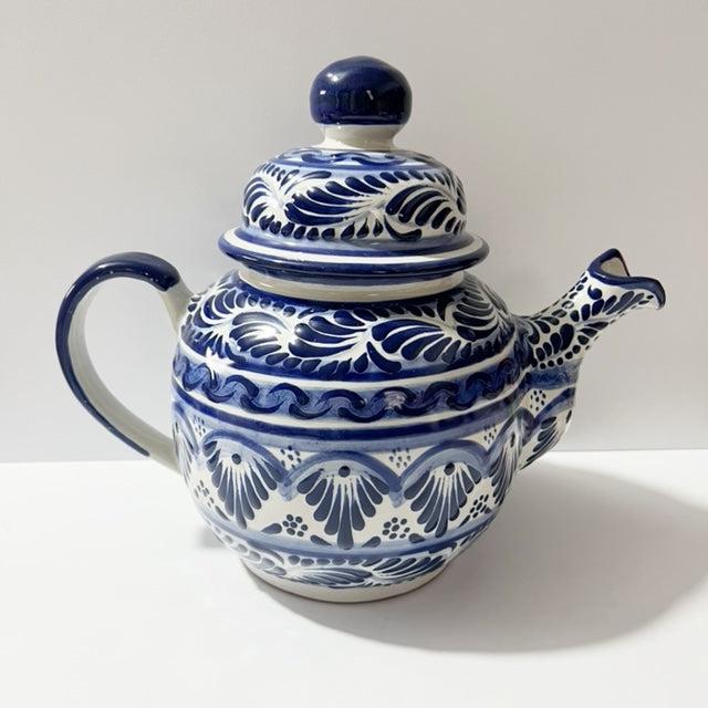 CAFETERA FONDO BLANCO, AZUL COBALTO