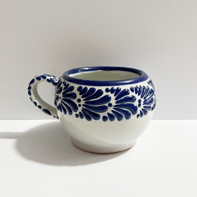 TAZA CHOCOLATERA GRANDE AZUL CENEFA MIK