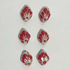 ROMBO PLANO 2 CM X 1.5 CM FONDO TRADICIONAL DECORADO ROJO