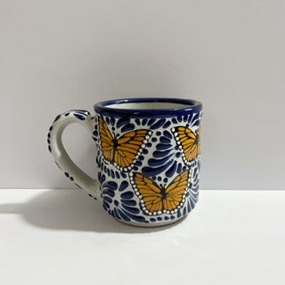 TAZA RECTA ESTÁNDAR AZUL MARIPOSAS