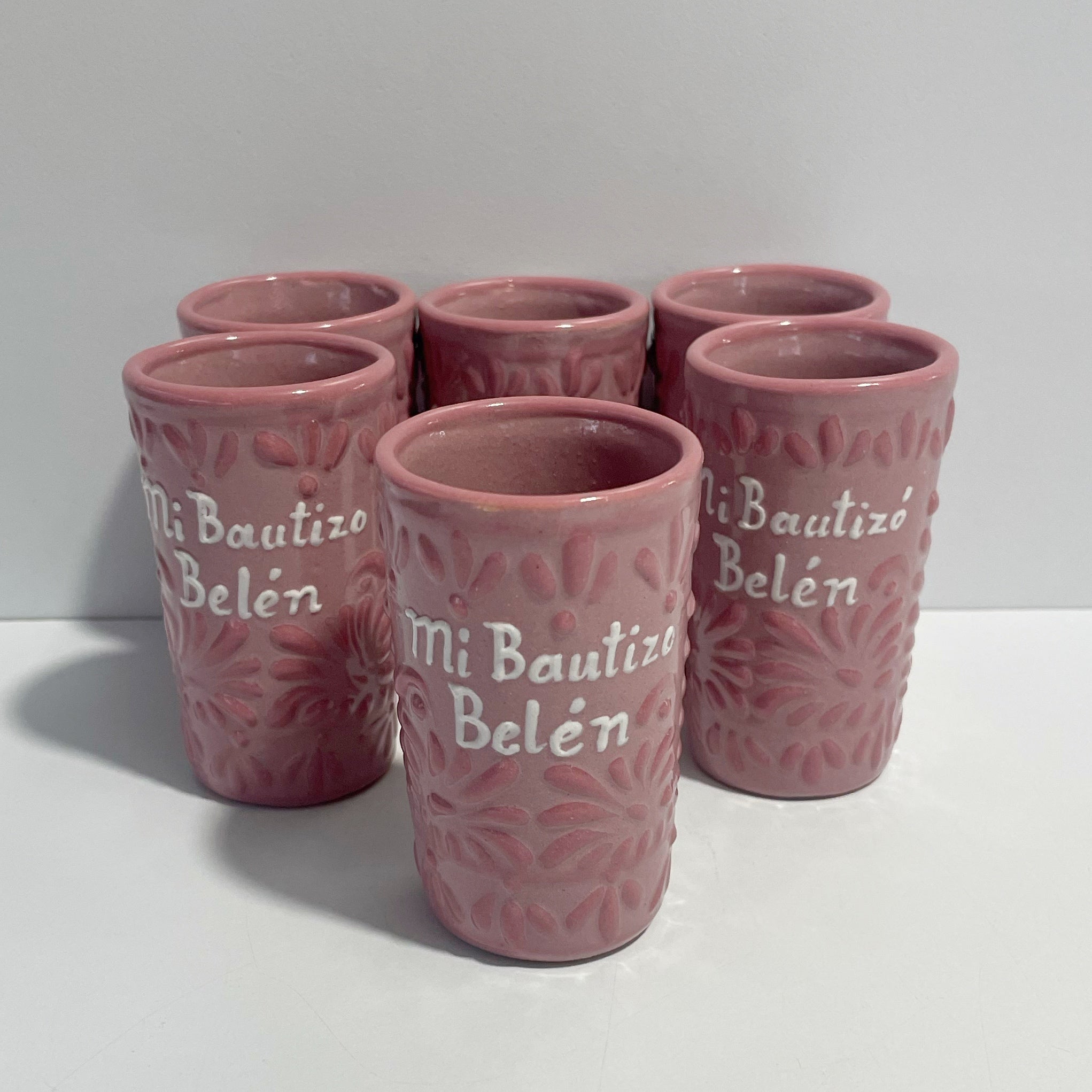TEQUILERO PERSONALIZADO FONDO ROSA CENEFA ROSA MI BAUTIZO NOMBRE