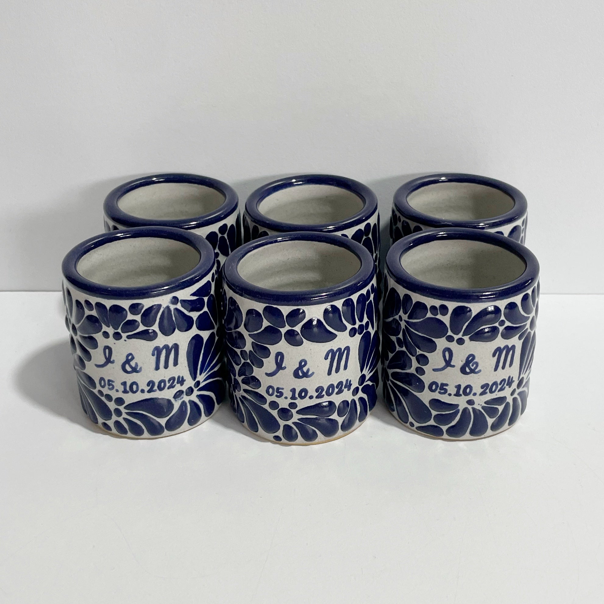 PAQUETE MEZCALERO FONDO TRADICONAL MIK AZUL COBALTO INICIALES Y FECHA