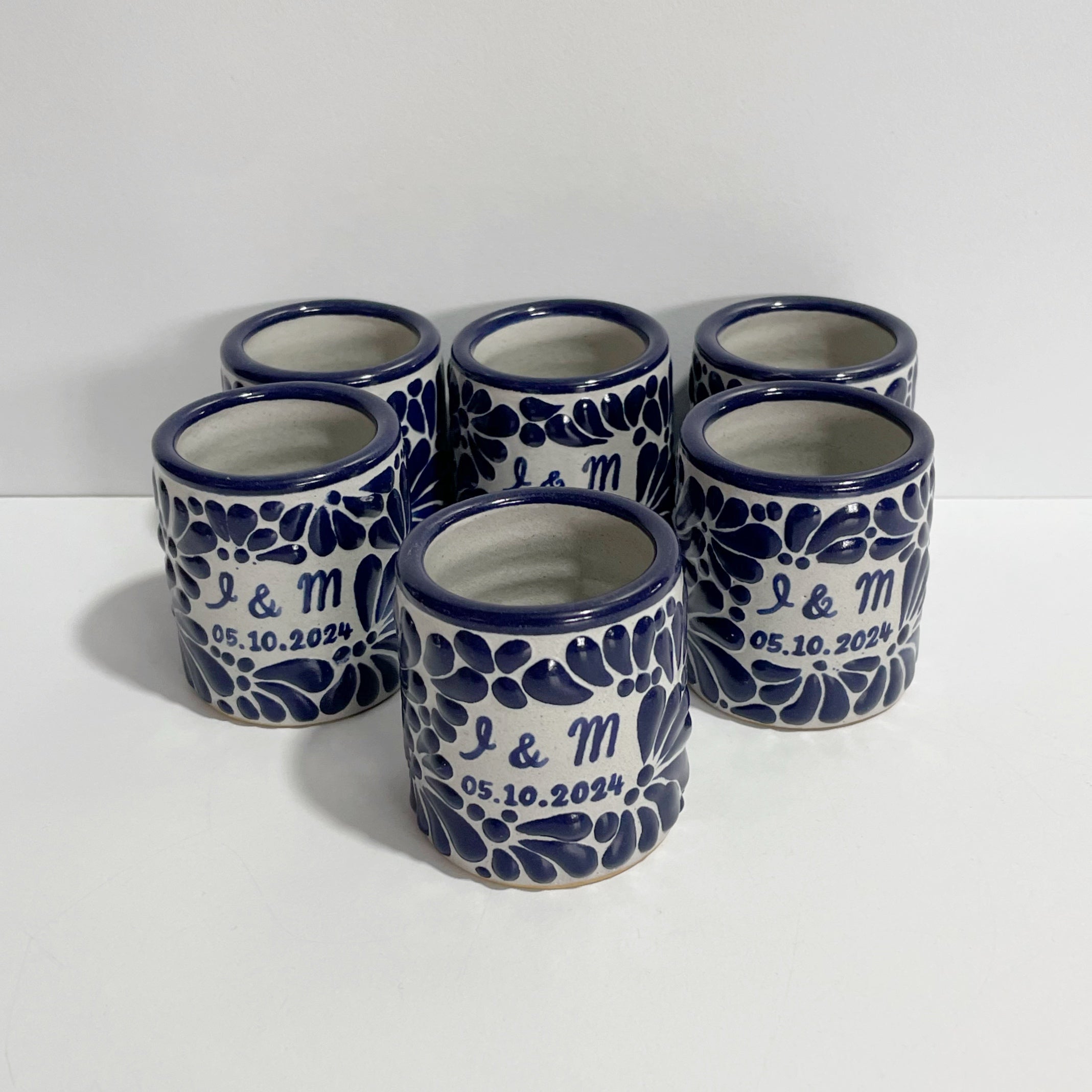 PAQUETE MEZCALERO FONDO TRADICONAL MIK AZUL COBALTO INICIALES Y FECHA