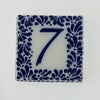 MOSAICO 10 CM NUMERO 7 PARA EXTERIOR FONDO TRADICIONAL MIK CENEFA AZUL COBALTO