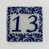 MOSAICO 10 CM NUMERO 13 PARA EXTERIOR FONDO TRADICIONAL MIK CENEFA AZUL COBALTO