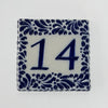 MOSAICO 10 CM NUMERO 14 PARA EXTERIOR FONDO TRADICIONAL MIK CENEFA AZUL COBALTO