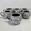 PAQUETE TAZA CHOCOLATERA GRANDE NEGRO MIK BLANCO