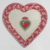 CHAROLA DE CORAZON 25 CM FONDO TRADICIONAL CENEFA MIK ROJO SAGRADO CORAZON