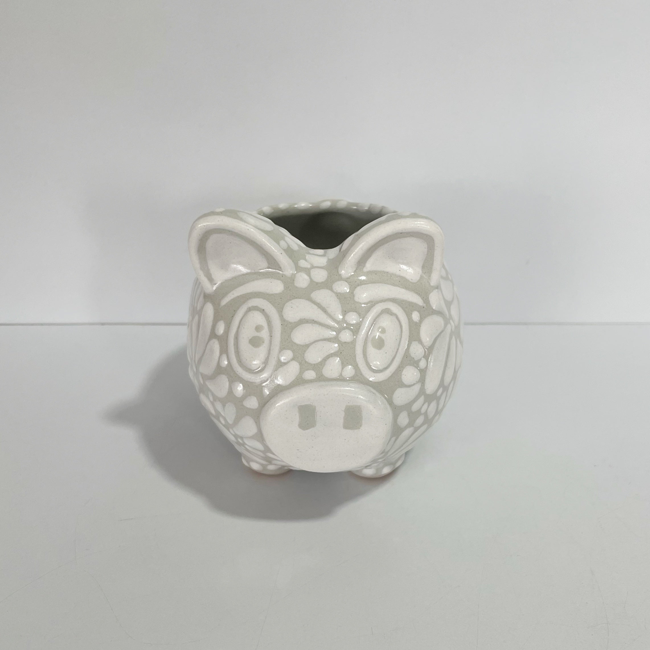 MACETA CERDITO FONDO TRADICIONAL MIK BLANCO