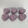 PAQUETE ALHAJERO CHICO FORMA DE CORAZON NO PERSONALIZADO FONDO BLANCO MIK MORADO