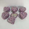 PAQUETE ALHAJERO CHICO FORMA DE CORAZON NO PERSONALIZADO FONDO BLANCO MIK MORADO