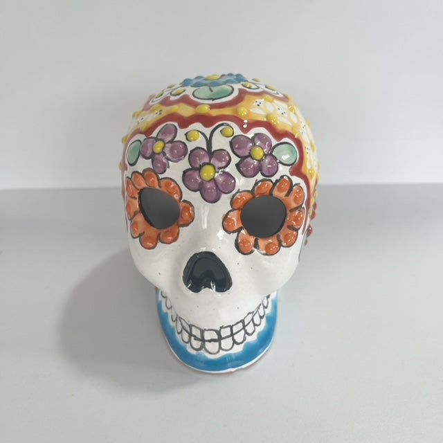 CALAVERA GRANDE MULTICOLOR FLORES