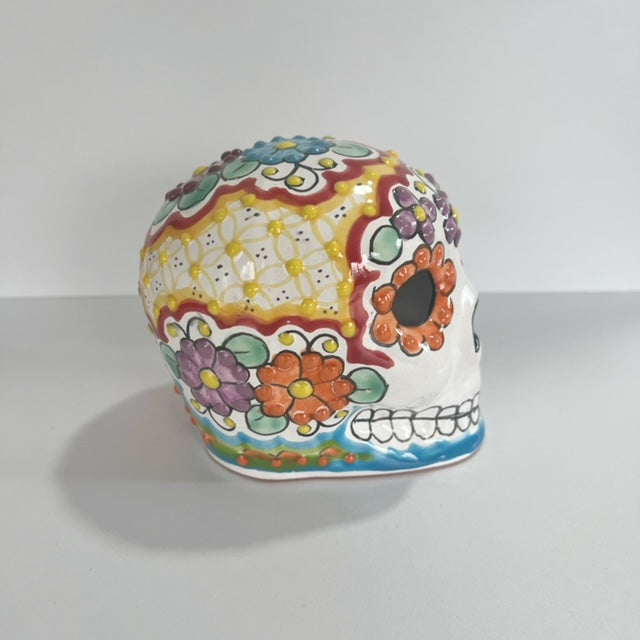 CALAVERA GRANDE MULTICOLOR FLORES