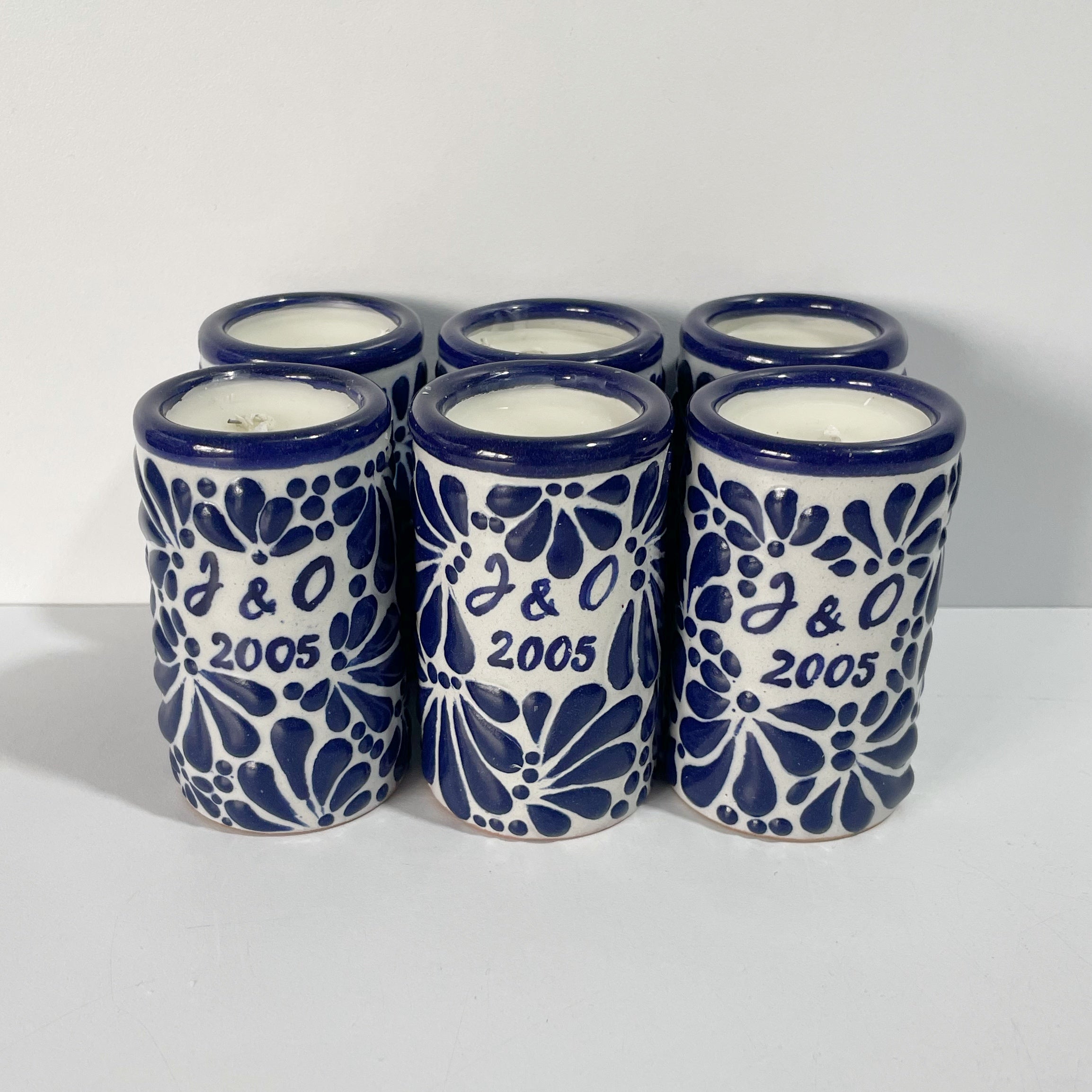 TEQUIVELA PERSONALIZADA FONDO TRADICIONAL MIK AZUL COBALTO INICIALES Y AÑO
