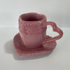 SET TAZA CORAZON CON ASA DE CORAZON FONDO ROSA MIK CENEFA ROSA