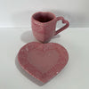 SET TAZA CORAZON CON ASA DE CORAZON FONDO ROSA MIK CENEFA ROSA