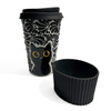 TERMO 15 CM SIN ASA FONDO TRADICIONAL MIK NEGRO GATO NEGRO CON OJOS AMARILLOS