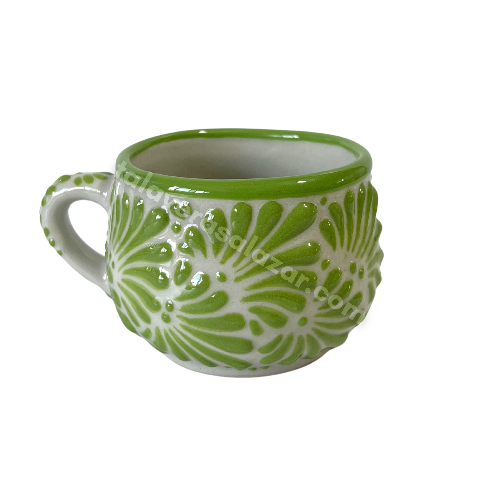 TAZA CHOCOLATERA MEDIANA FONDO TRADICIONAL MIK VERDE LIMON