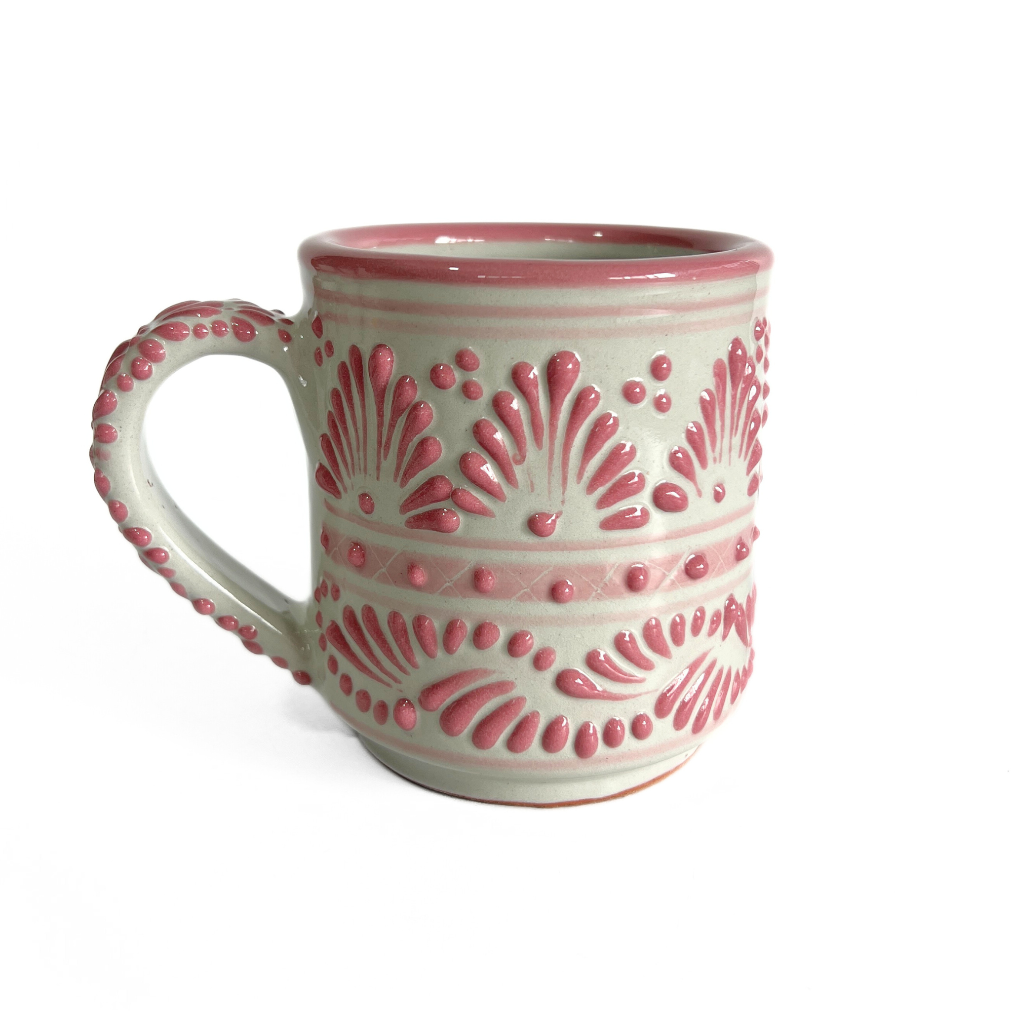 TAZA RECTA ESTANDAR FONDO TRADICIONAL CENEFA ROSA