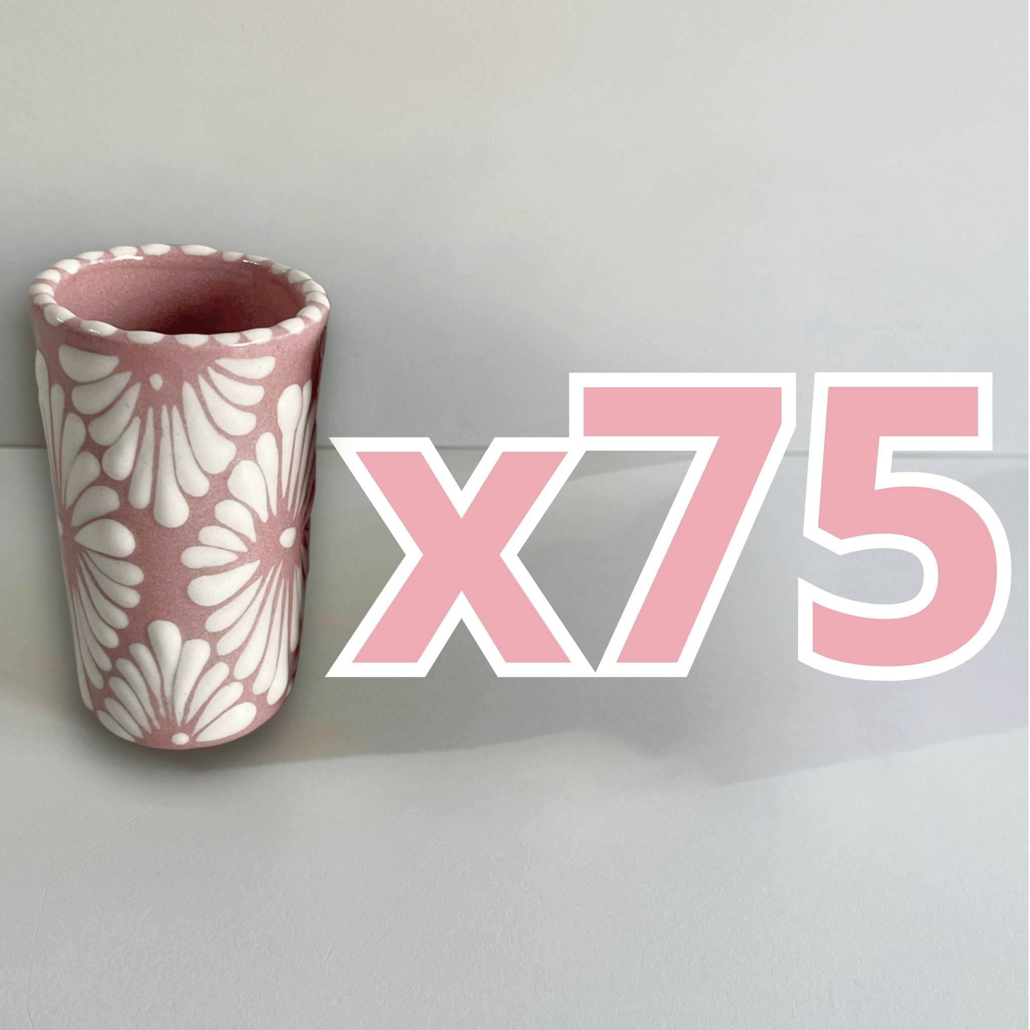TEQUILERO NO PERSONALIZADO FONDO ROSA ABANICO COMPLETO BLANCO