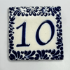 MOSAICO 10 CM NUMERO 10 PARA EXTERIOR FONDO TRADICIONAL MIK CENEFA AZUL COBALTO