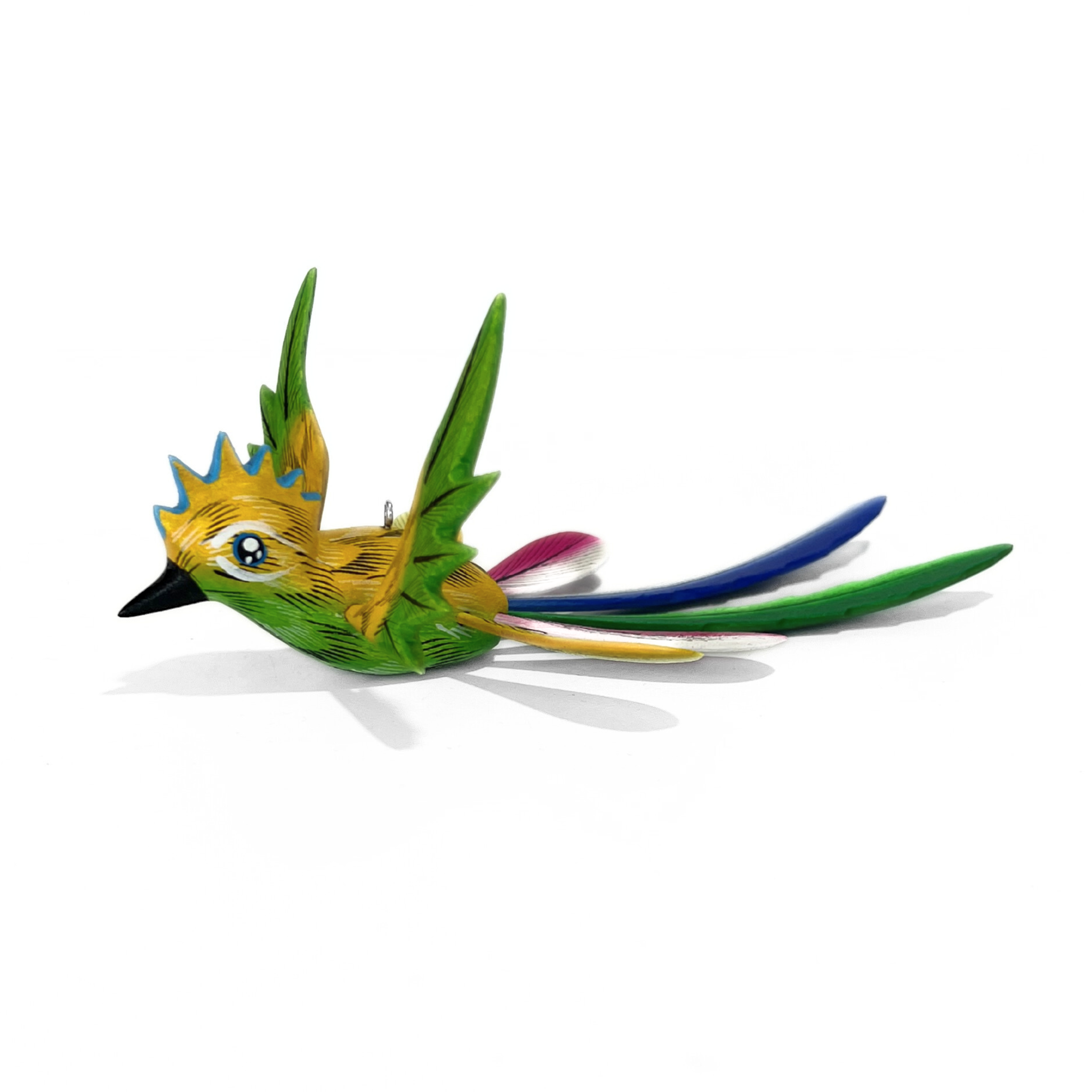 QUETZAL ALEBRIJE CHICO AMARILLO Y VERDE MULTICOLOR OAXACA