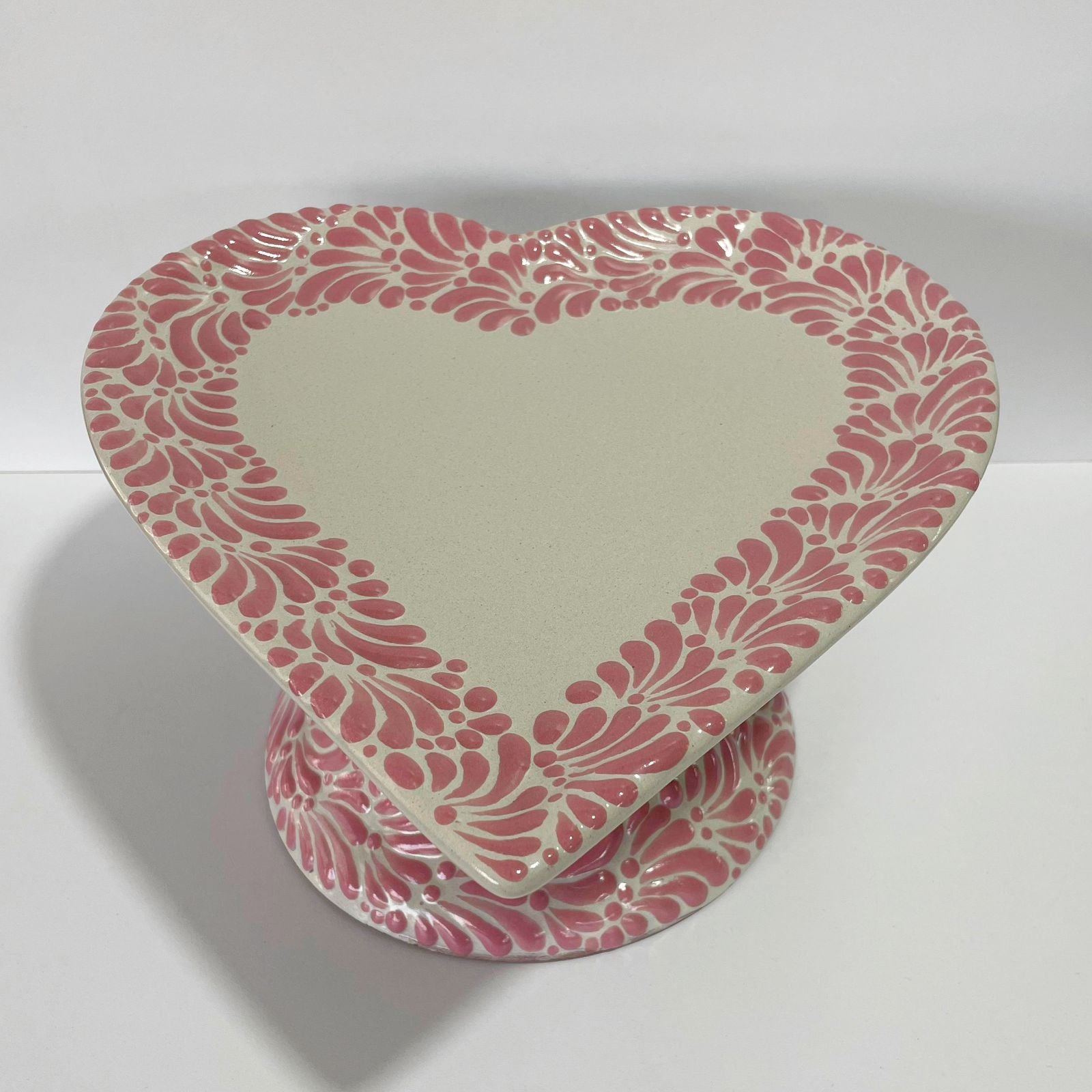 BASE PARA PASTEL FORMA DE CORAZON GRANDE FONDO TRADICIONAL CENEFA MIK ROSA