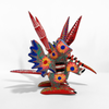ALEBRIJE DE MADERA ROJO FLORES