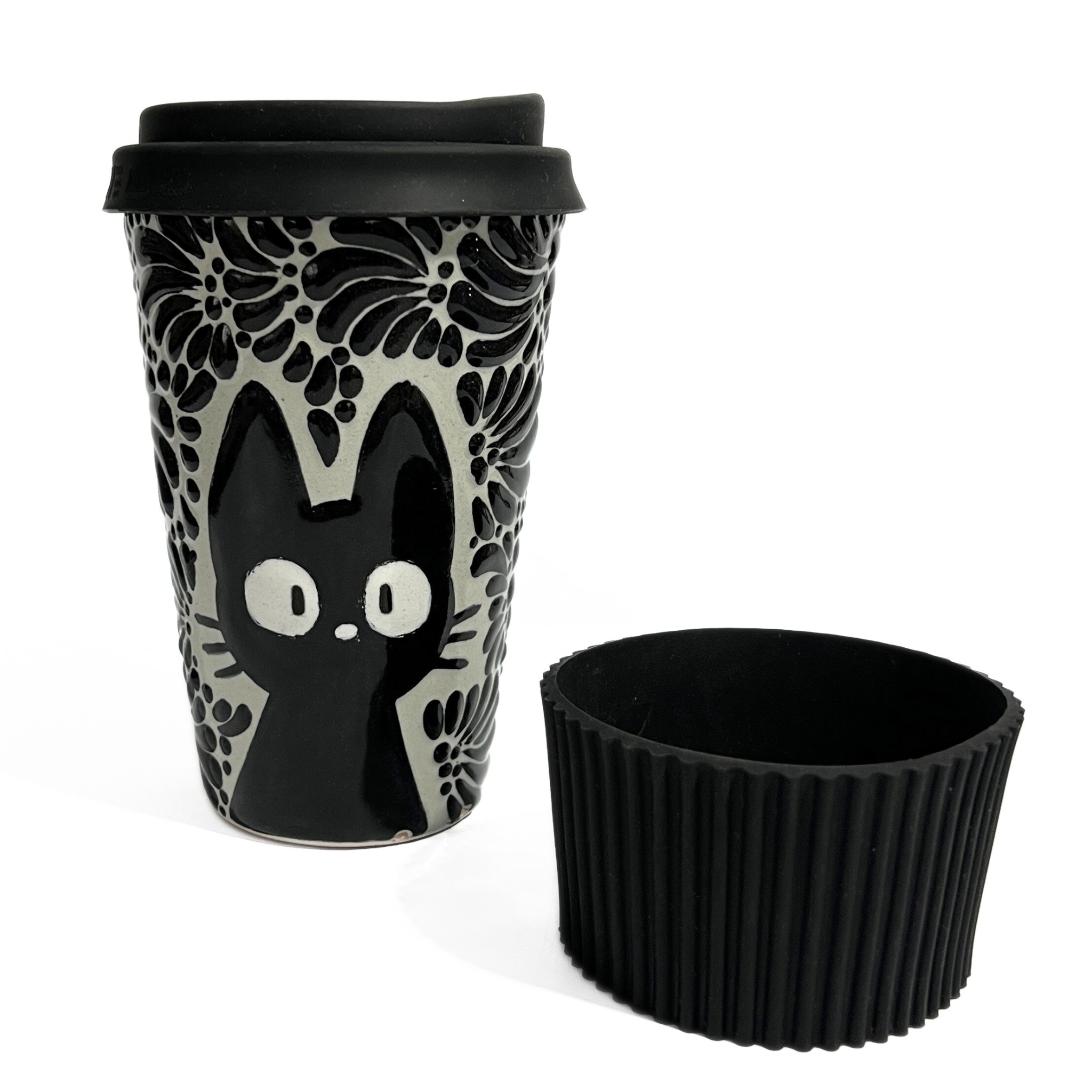 TERMO 15 CM SIN ASA FONDO TRADICIONAL MIK NEGRO GATO NEGRO