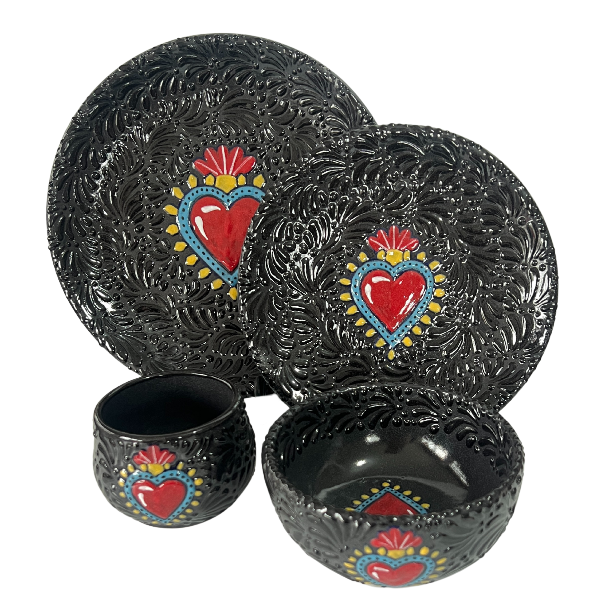 VAJILLA MIK SUPER BLACK SAGRADO CORAZON