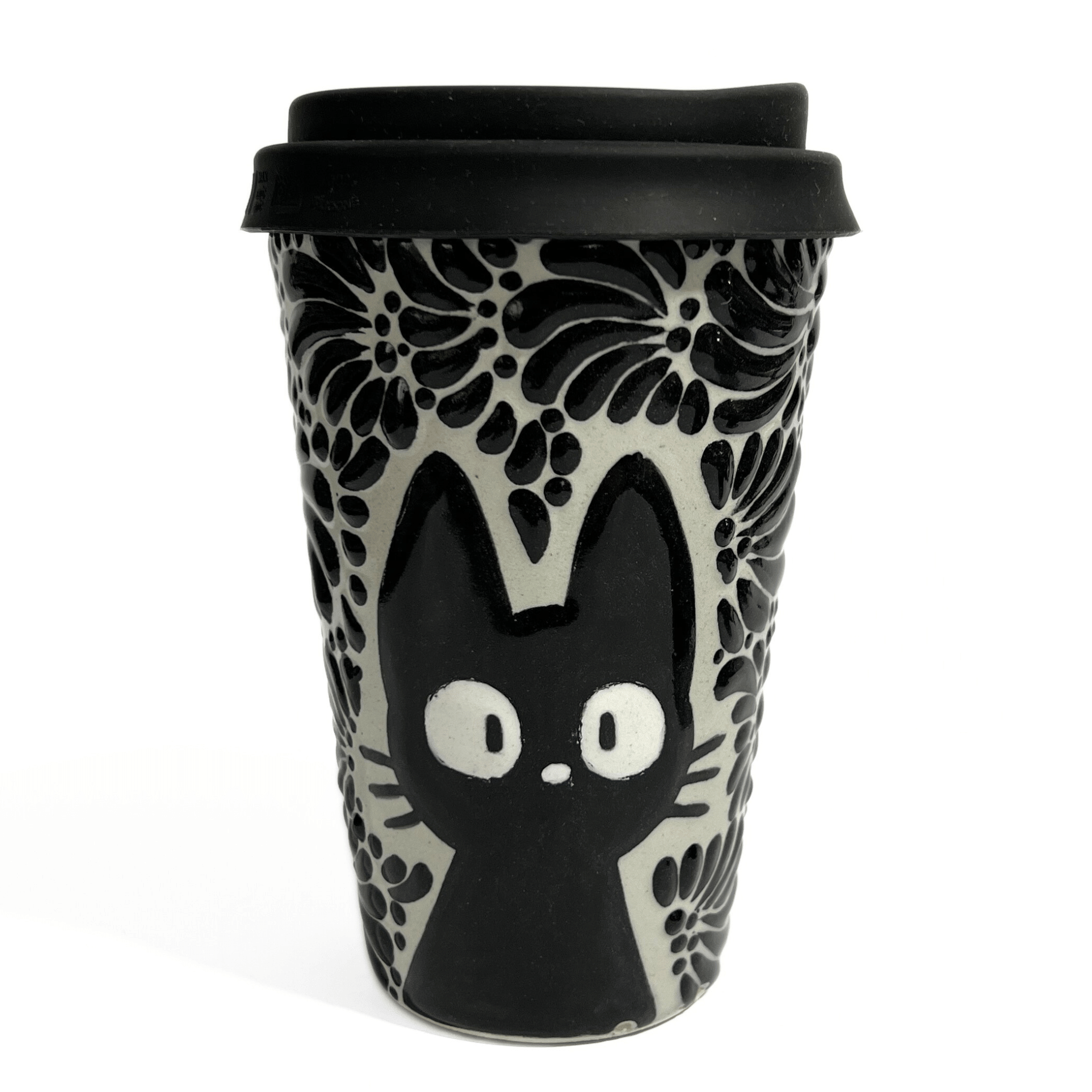 TERMO 15 CM SIN ASA FONDO TRADICIONAL MIK NEGRO GATO NEGRO