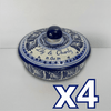 TORTILLERO PERSONALIZADO FONDO TRADICIONAL CENEFA AZUL COBALTO NOMBRES Y FECHA
