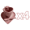 SET 3 PIEZAS FORMA CORAZON FONDO ROSA MIK CENEFA ROSA
