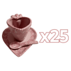 SET 3 PIEZAS FORMA CORAZON FONDO ROSA MIK CENEFA ROSA