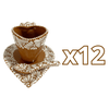 SET 3 PIEZAS FORMA CORAZON FONDO CAFE CENEFA MIK BLANCO