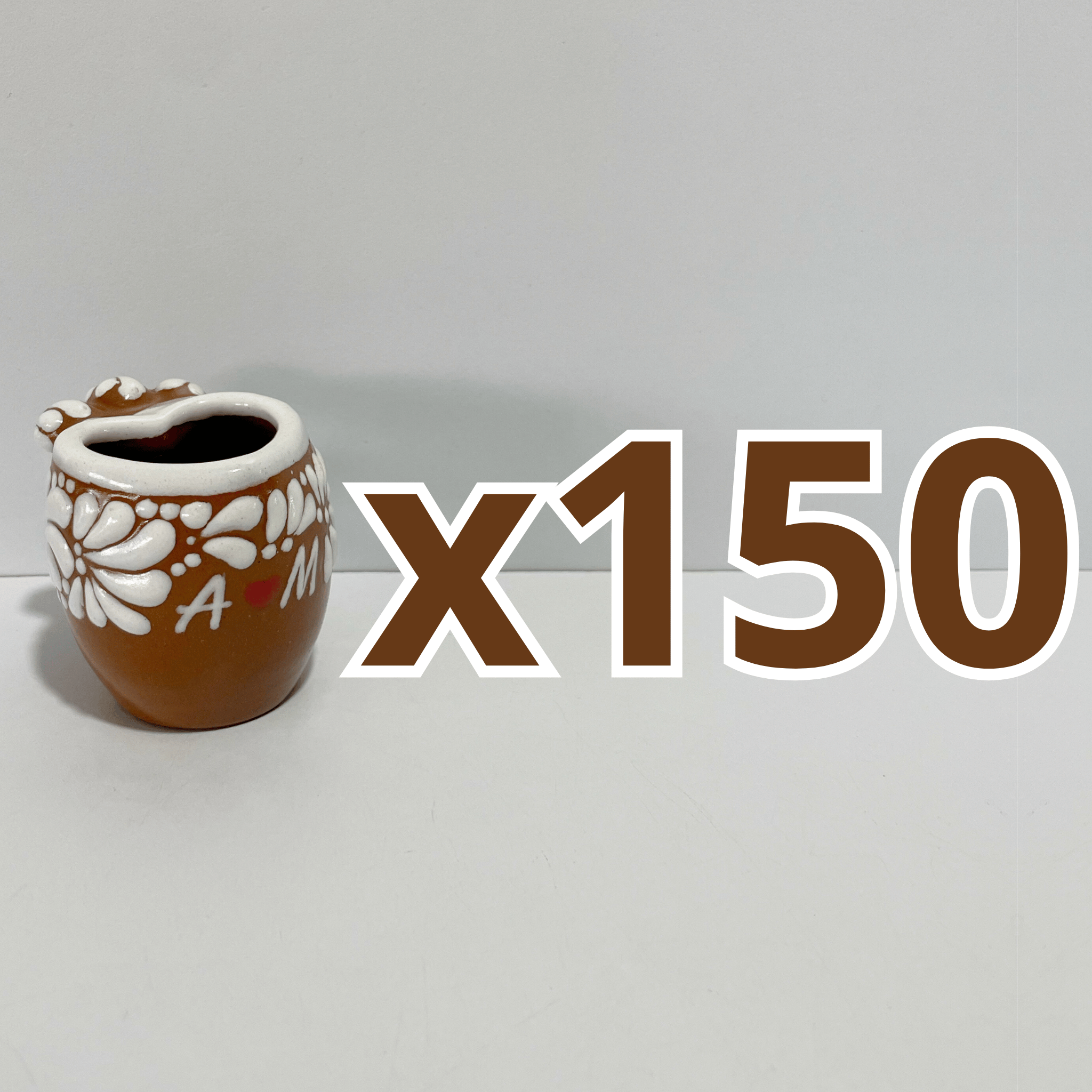 TEQUILERO BARRIL EN FORMA DE CORAZON CON ASA PERSONALIZADO FONDO CAFE CENEFA MIK BLANCO INICIALES CON CORAZON