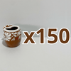 TEQUILERO BARRIL EN FORMA DE CORAZON CON ASA PERSONALIZADO FONDO CAFE CENEFA MIK BLANCO INICIALES CON CORAZON