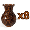 FLORERO ONDAS 20 CM FONDO CAFE MIK CAFE CHOCOLATE