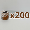 TEQUILERO BARRIL EN FORMA DE CORAZON CON ASA PERSONALIZADO FONDO CAFE CENEFA MIK BLANCO INICIALES CON CORAZON