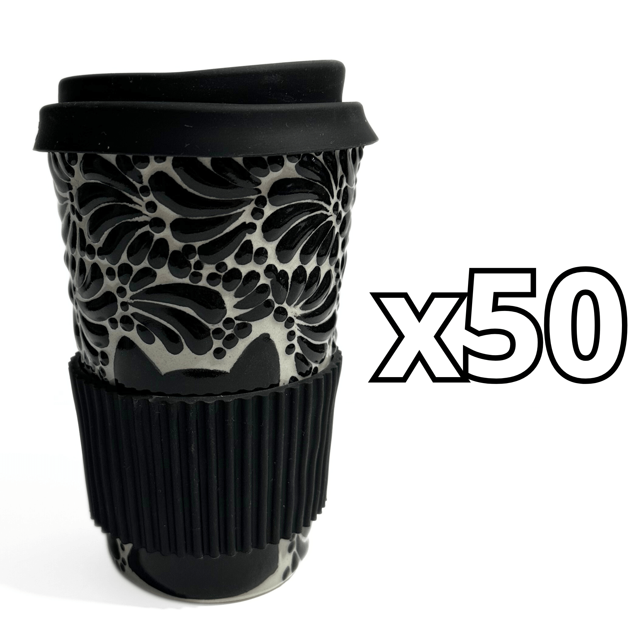 TERMO 15 CM SIN ASA FONDO TRADICIONAL MIK NEGRO GATO NEGRO CON OJOS AMARILLOS