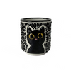 TAZA RECTA ESTANDAR FONDO TRADICIONAL MIK NEGRO GATO NEGRO CON OJOS AMARILLOS