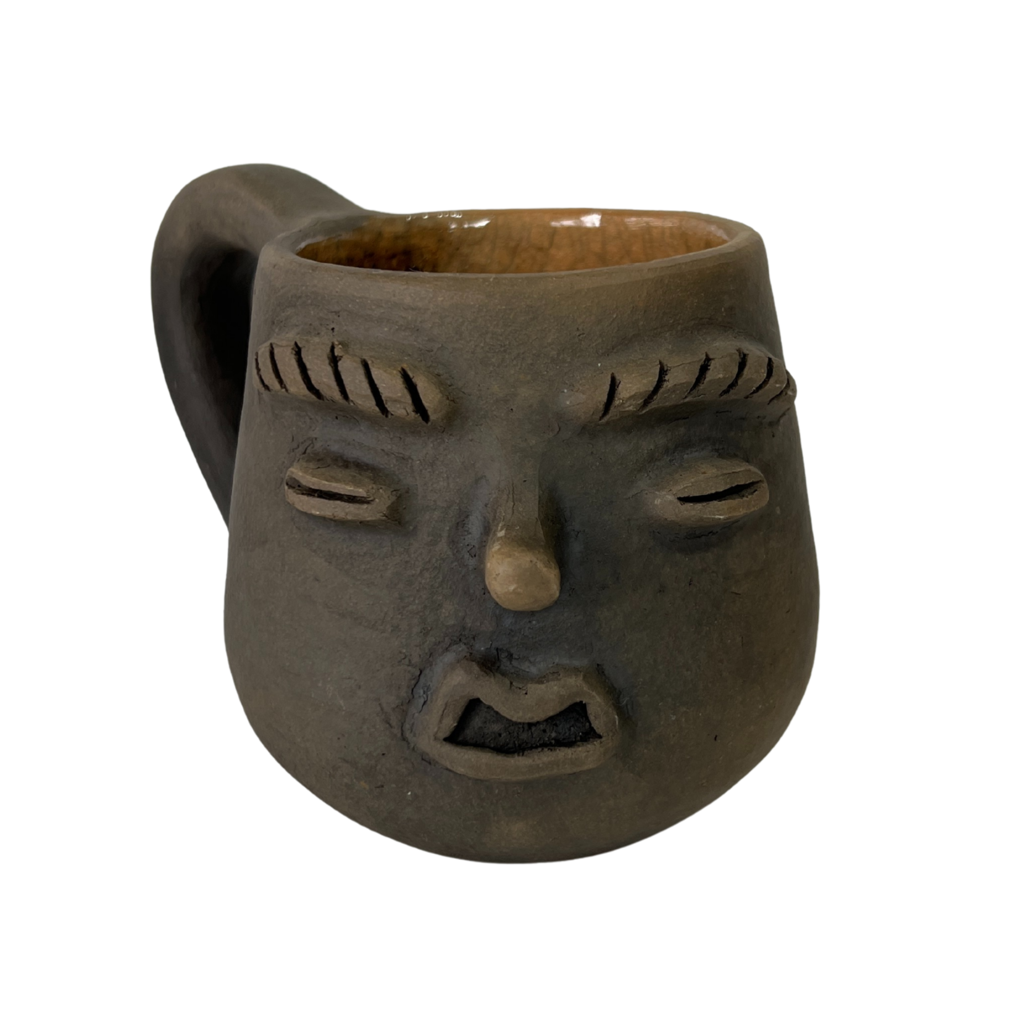 TAZA BARRO AHUMADO ENOJADA