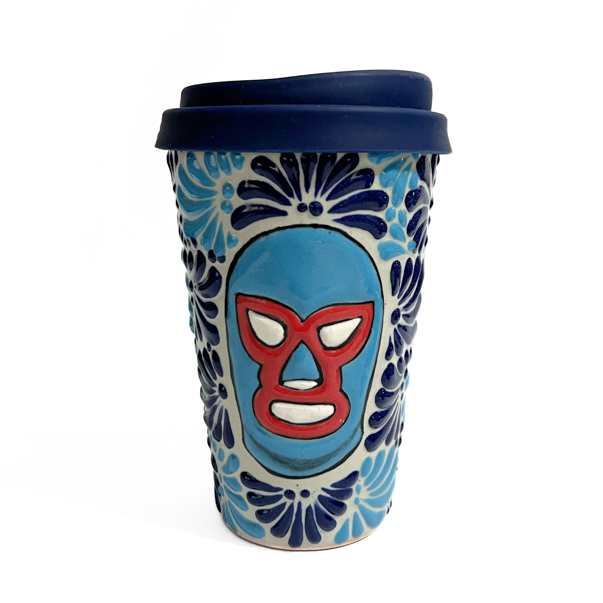 TERMO 15 CM SIN ASA FONDO TRADICIONAL MIK COMBINACION AZUL COBALTO Y TURQUESA LUCHADOR